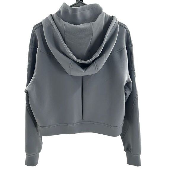 Lululemon Women’s 10 Rogue Renegade Full Zip Hoodie Sweatshirt Rhino Grey New - Picture 3 of 13